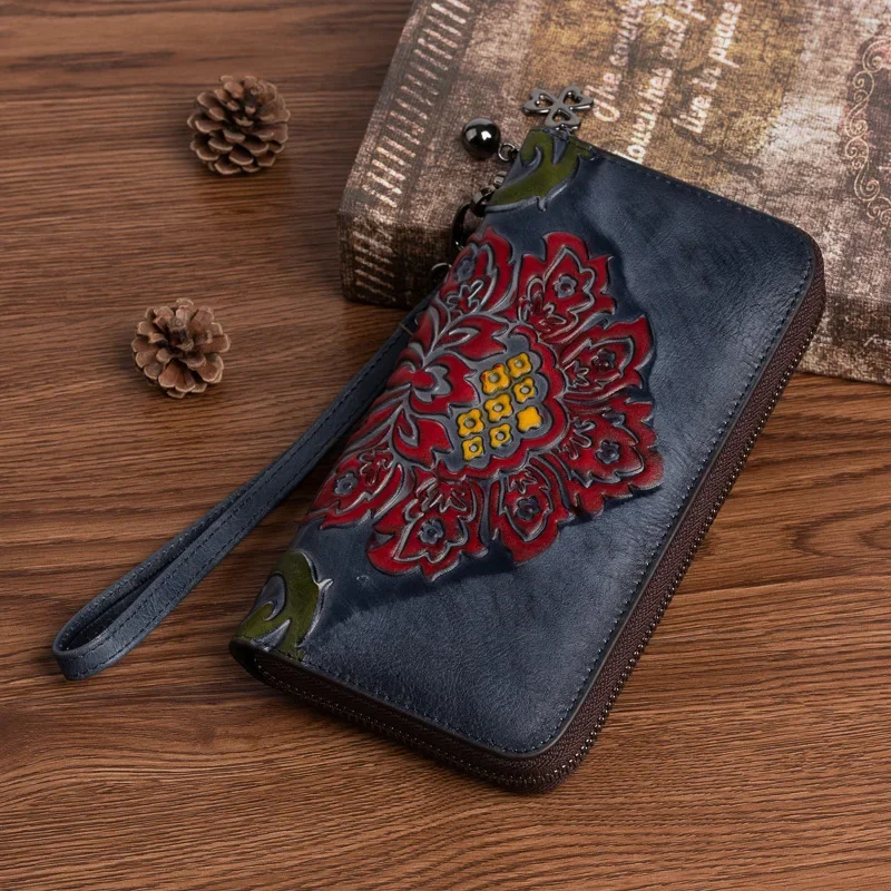 Women‘s Fashion Leather Embossing Vintage Long Clutch Bag Organ Wallet Bifold Large Capacity Long Zipper Card Organizer Purse
Women‘s Fashion Leather Embossing Vintage Long Clutch Bag Organ Wallet Bifold Large Capacity Long Zipper Card Organizer Purse