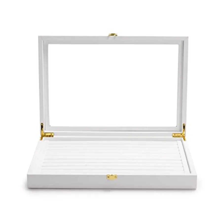White Jewelry Organizer Box with Acrylic Lid Ring Display Storage Case Jewelry Box for Women
White Jewelry Organizer Box with Acrylic Lid Ring Display Storage Case Jewelry Box for Women