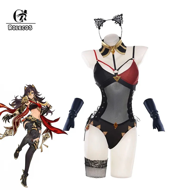 ROLECOS Dehya Bunny Girl Costume New Original Genshin Impact Dehya Bunny Suit Sexy Lace-up Design Women Jumpsuit Full Set
ROLECOS Dehya Bunny Girl Costume New Original Genshin Impact Dehya Bunny Suit Sexy Lace-up Design Women Jumpsuit Full Set