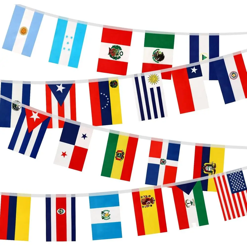 Set of 100 Latin American Flags for 22 Countries, Ideal for Hispanic Heritage Month, Sports Bars, and National Events
Set of 100 Latin American Flags for 22 Countries, Ideal for Hispanic Heritage Month, Sports Bars, and National Events