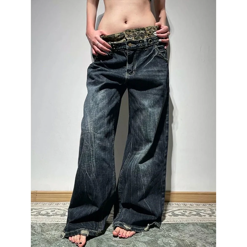 Y2k Women's Blue Gothic Baggy Leopard Patchwork Jeans Vintage Harajuku Emo Star Jean Pants 2000s Oversize Denim Trousers Autumn
Y2k Women's Blue Gothic Baggy Leopard Patchwork Jeans Vintage Harajuku Emo Star Jean Pants 2000s Oversize Denim Trousers Autumn