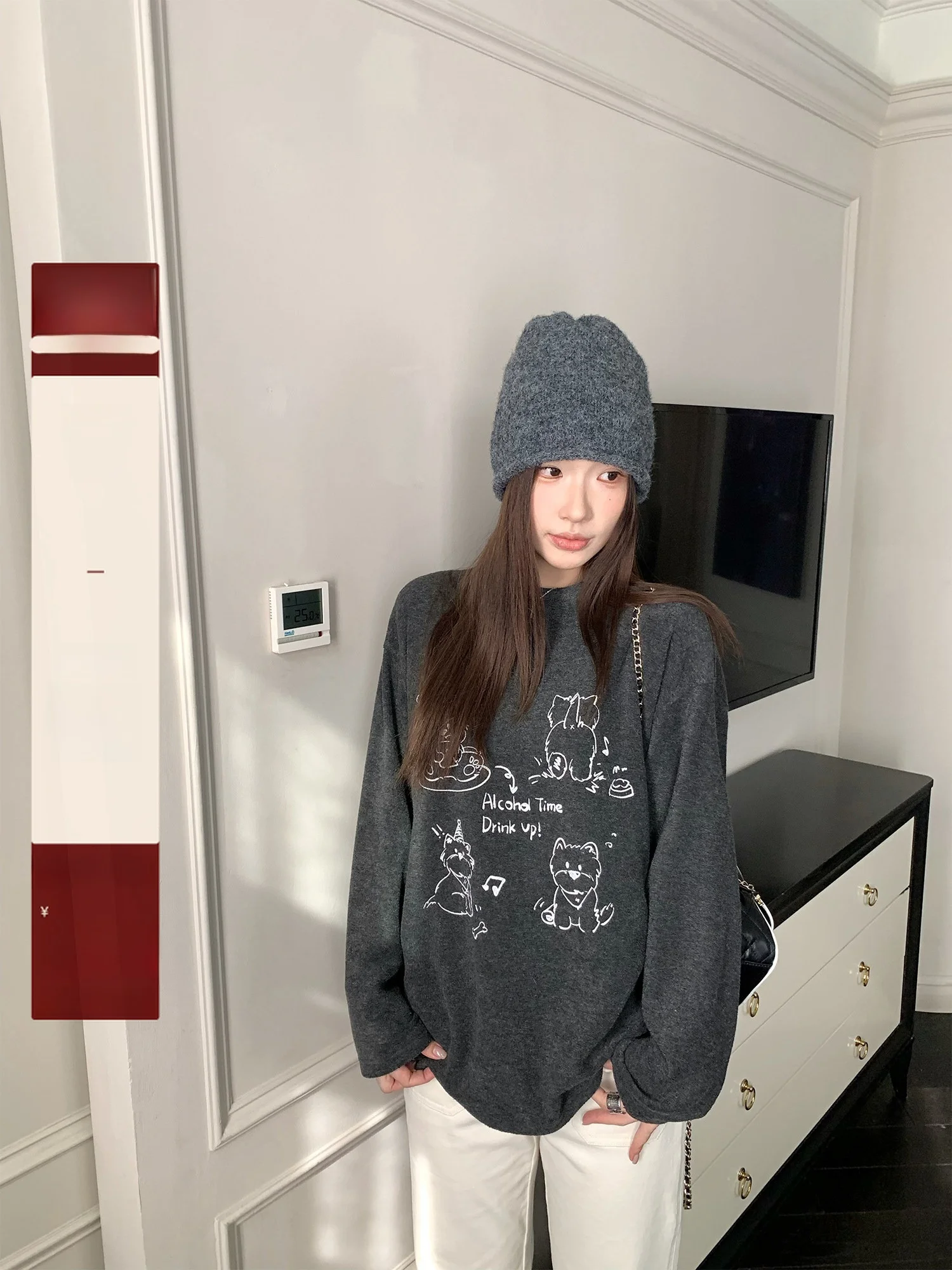 Hhi ey Print Fce Lined Long Sve Women's Base irt Thiened Slimming Inner Wear Korean Sle Casual Loose Fit
Hhi ey Print Fce Lined Long Sve Women's Base irt Thiened Slimming Inner Wear Korean Sle Casual Loose Fit