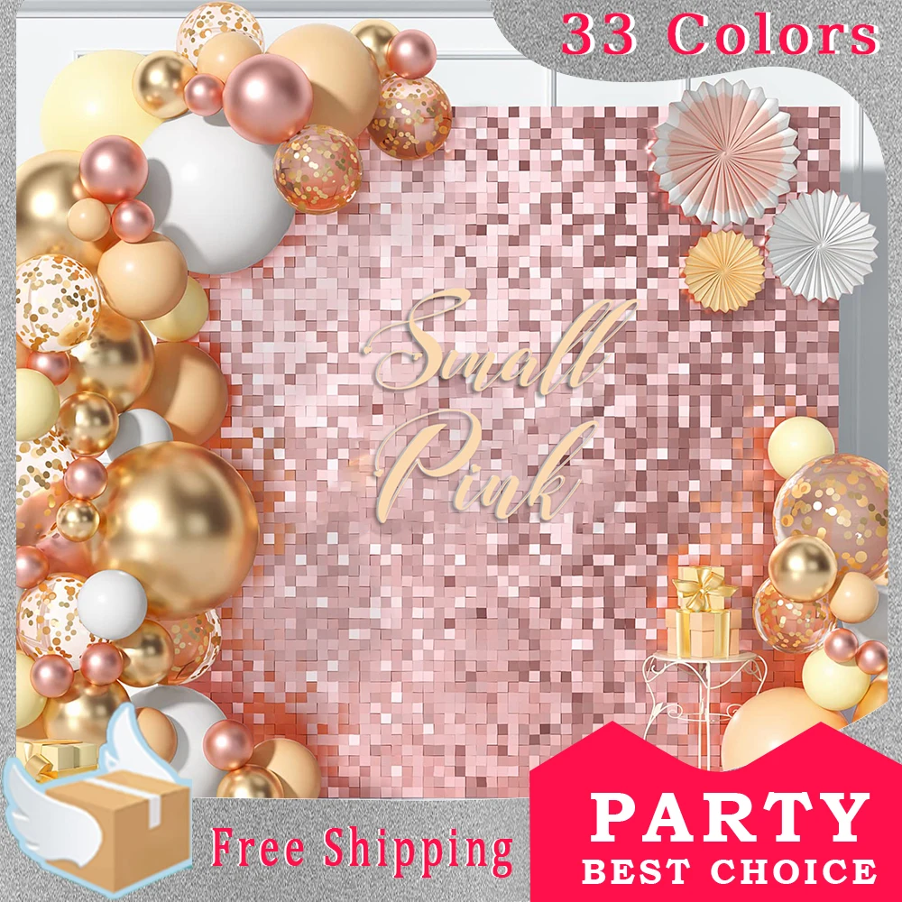 SmallPink 6-18Pcs Shimmer Wall Backdrop 30X30cm Iridescent Square Sequin Shimer Wall Panel For Birthday Party Wedding Decoration
SmallPink 6-18Pcs Shimmer Wall Backdrop 30X30cm Iridescent Square Sequin Shimer Wall Panel For Birthday Party Wedding Decoration