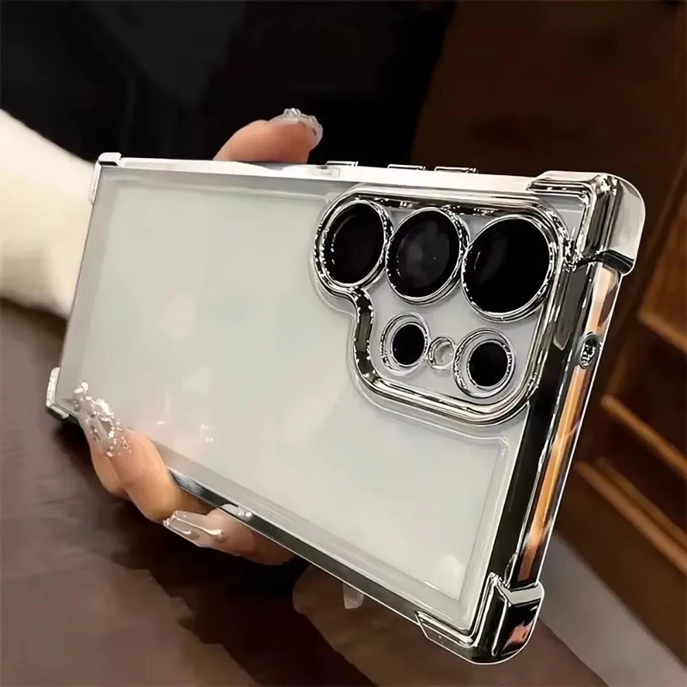 Luxury Shockproof Clear Soft Case For Samsung Galaxy S25 S24 S23 FE S22 Ultra Plus S25+ Plating Transparent Back Cover TPU Shell
Luxury Shockproof Clear Soft Case For Samsung Galaxy S25 S24 S23 FE S22 Ultra Plus S25+ Plating Transparent Back Cover TPU Shell