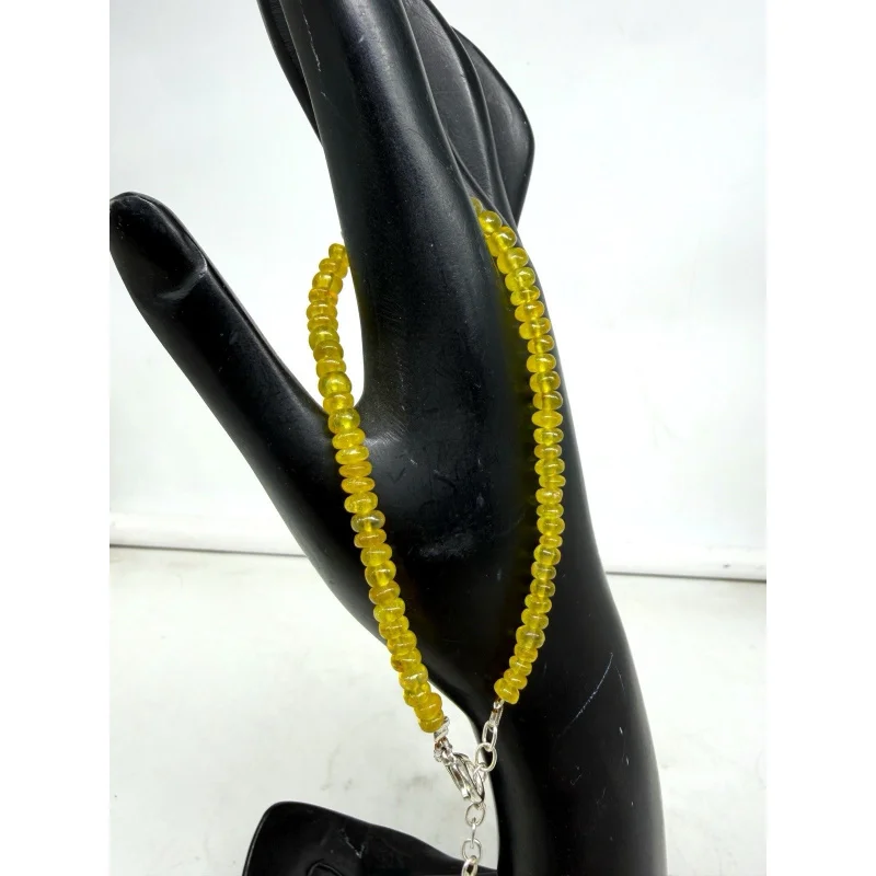 Yellow Sapphire Bracelet 7” Smooth Round Beads with Sterling Silver Clasp
Yellow Sapphire Bracelet 7” Smooth Round Beads with Sterling Silver Clasp