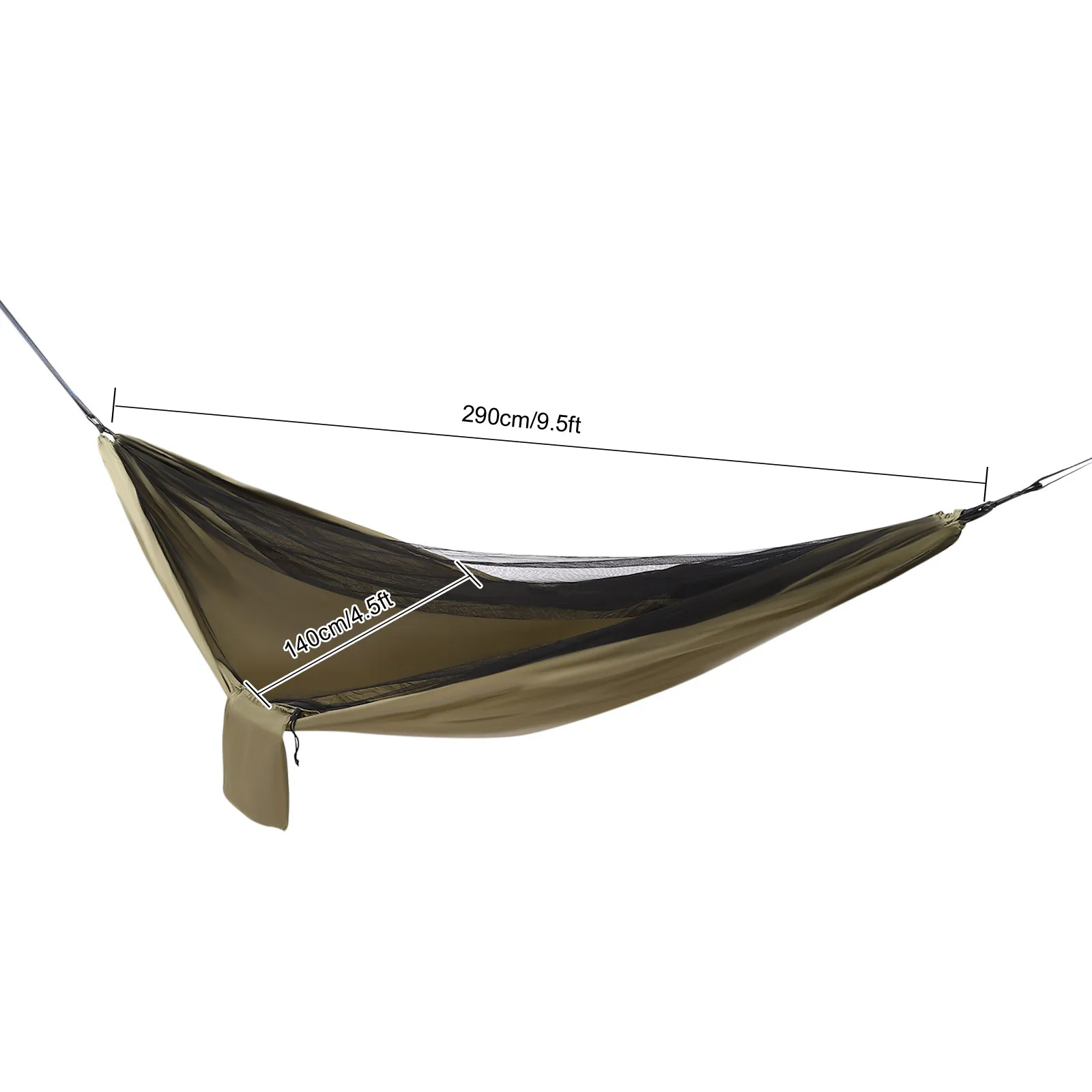 Hammock with Mosquito Net, 2-in-1 Reversible, Waterproof, Breathable, Lightweight, Easy to Set Up for Camping and Hiking
Hammock with Mosquito Net, 2-in-1 Reversible, Waterproof, Breathable, Lightweight, Easy to Set Up for Camping and Hiking