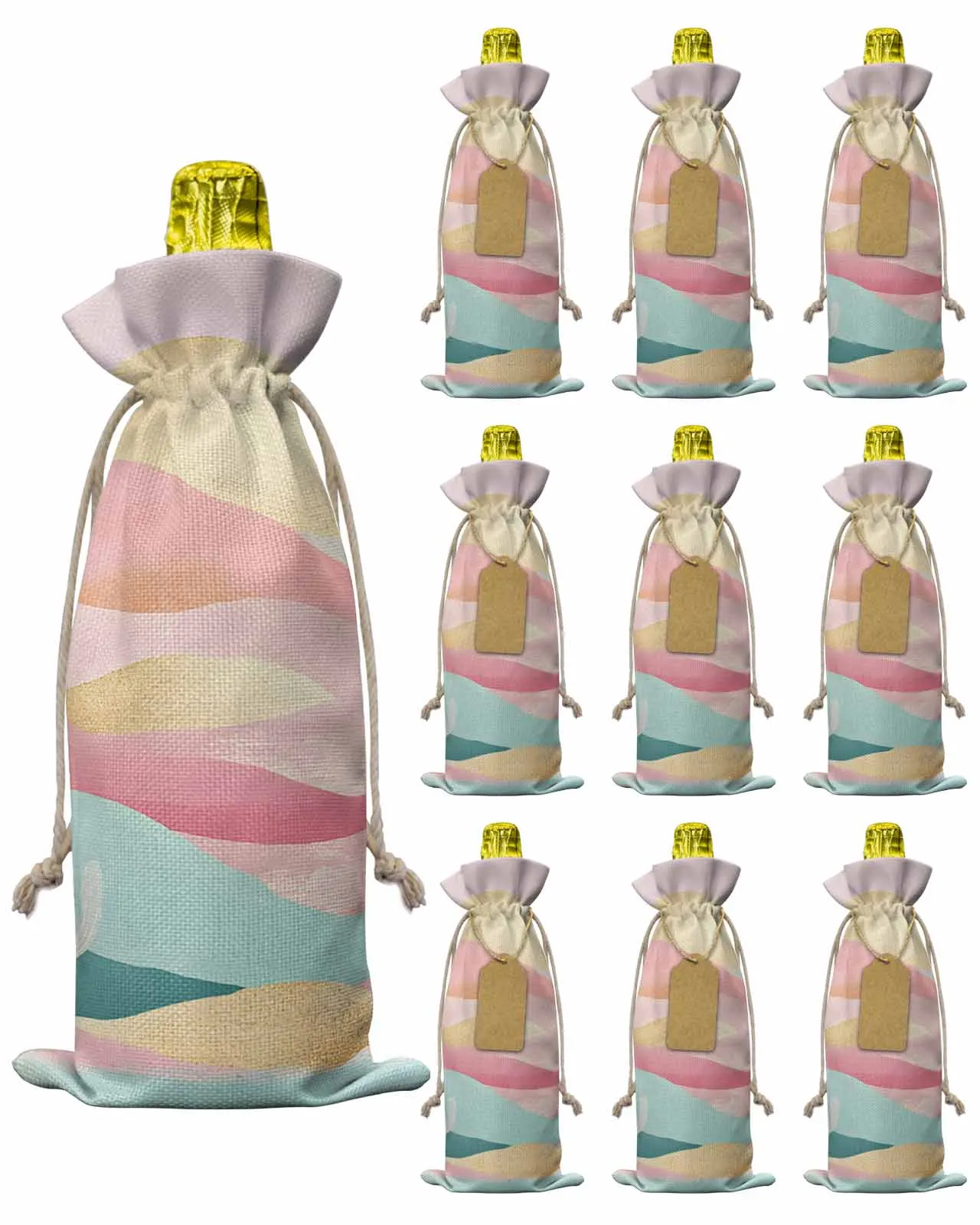 10pcs Wine Bottle Covers Pink Desert Cactus Sun Wine Holder Carrier Packaging Bag Wedding Party Decor Gift
10pcs Wine Bottle Covers Pink Desert Cactus Sun Wine Holder Carrier Packaging Bag Wedding Party Decor Gift