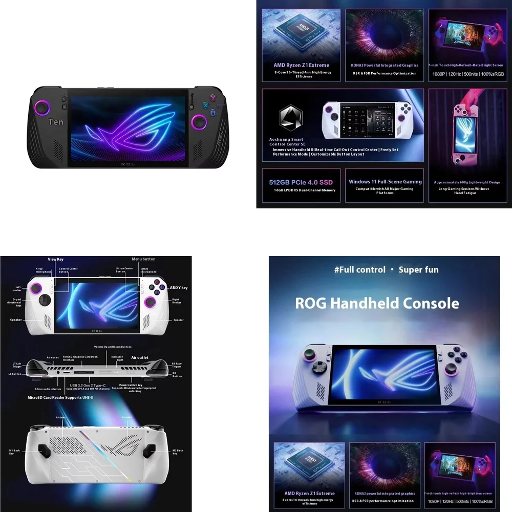 For ROG Ally X Handheld Console with Quad Core Processor Portable Windows 11 Gaming Laptop PC for Gamers eSports
For ROG Ally X Handheld Console with Quad Core Processor Portable Windows 11 Gaming Laptop PC for Gamers eSports
