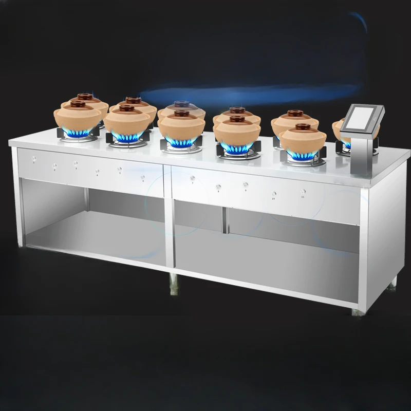 Full-automatic intelligent gas clay pot rice commercial clay pot stove rotary braised rice clay pot stove commercial.
Full-automatic intelligent gas clay pot rice commercial clay pot stove rotary braised rice clay pot stove commercial.