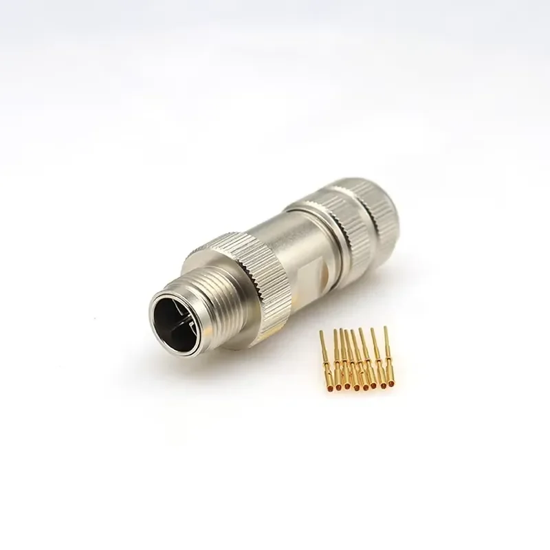 8 Pin X Code Metal M12 Connector 10Gb Lan Circular Connector From Reliable Supplier for Field Assembly
8 Pin X Code Metal M12 Connector 10Gb Lan Circular Connector From Reliable Supplier for Field Assembly