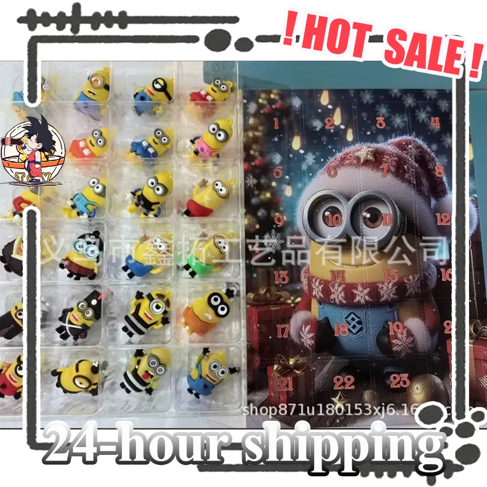 Новинка 2025 года, Рождественский адвент-календарь с миньонами, Хэллоуин-сюрприз, слепая коробка, миньоны, аниме-фигурка, милый рождественский подарок, игрушка для ребенка
Новинка 2025 года, Рождественский адвент-календарь с миньонами, Хэллоуин-сюрприз, слепая коробка, миньоны, аниме-фигурка, милый рождественский подарок, игрушка для ребенка