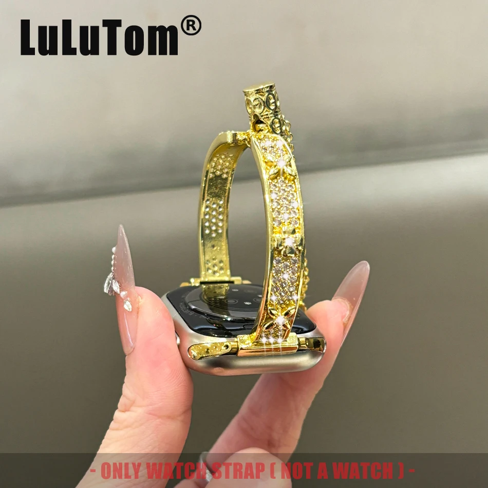 Four-leaf Clover Jewelry Strap For Apple Watch UItra 10 9 8 7 6 5 4 3 SE Band iWatch 41 42 40 38 49 45 44 46 mm Luxury Bracelets
Four-leaf Clover Jewelry Strap For Apple Watch UItra 10 9 8 7 6 5 4 3 SE Band iWatch 41 42 40 38 49 45 44 46 mm Luxury Bracelets