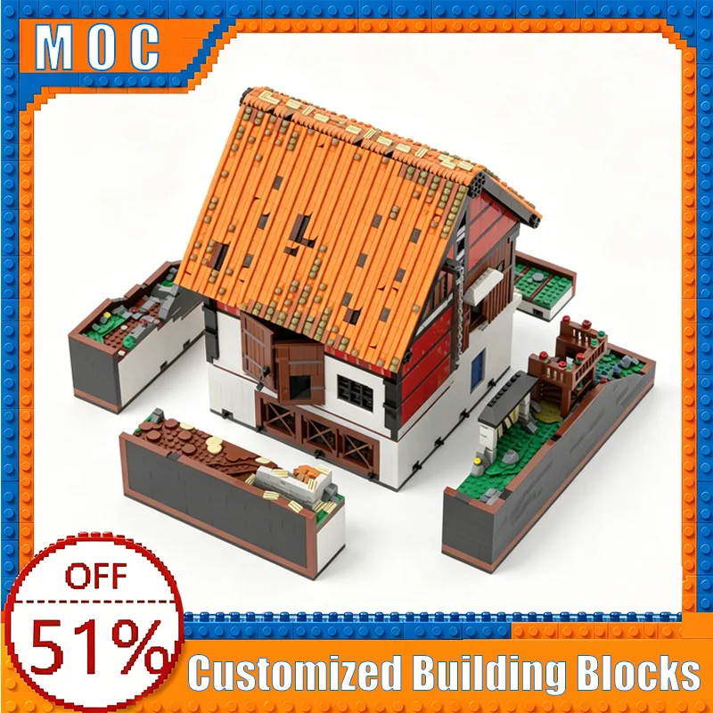 10209 Parts Medieval Red Brick Barn Building Blocks Model Assembly Educational Toy Creative Home Display Birthday Popular Gifts
10209 Parts Medieval Red Brick Barn Building Blocks Model Assembly Educational Toy Creative Home Display Birthday Popular Gifts