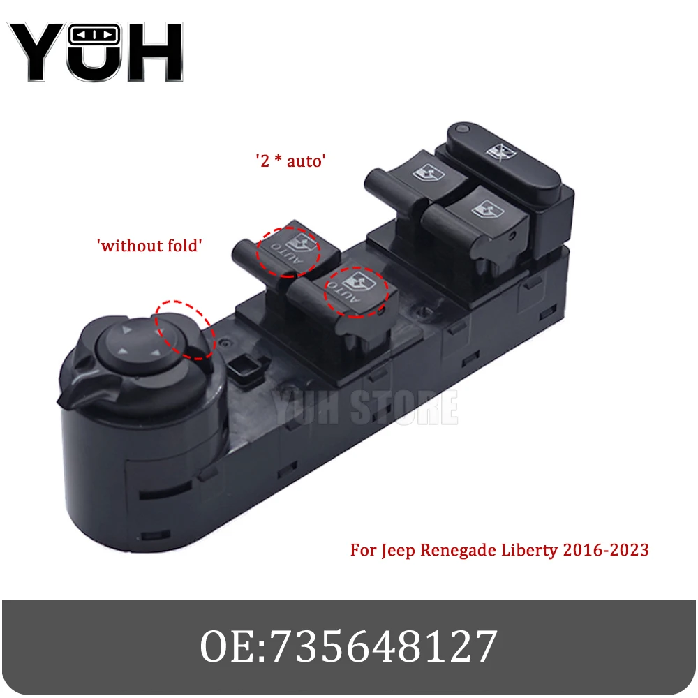 735648127 Для Jeep Renegade Liberty 2016-2023 Передний левый главный переключатель стеклоподъемника с электроприводом (сторона водителя)
735648127 Для Jeep Renegade Liberty 2016-2023 Передний левый главный переключатель стеклоподъемника с электроприводом (сторона водителя)