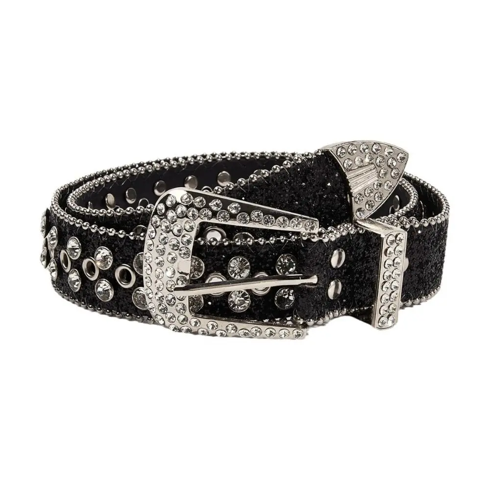 Punk PU Leather Rhinestone Belts Y2K Alloy Blingbling Belt Black Silver Waistband Decorative Jeans
Punk PU Leather Rhinestone Belts Y2K Alloy Blingbling Belt Black Silver Waistband Decorative Jeans