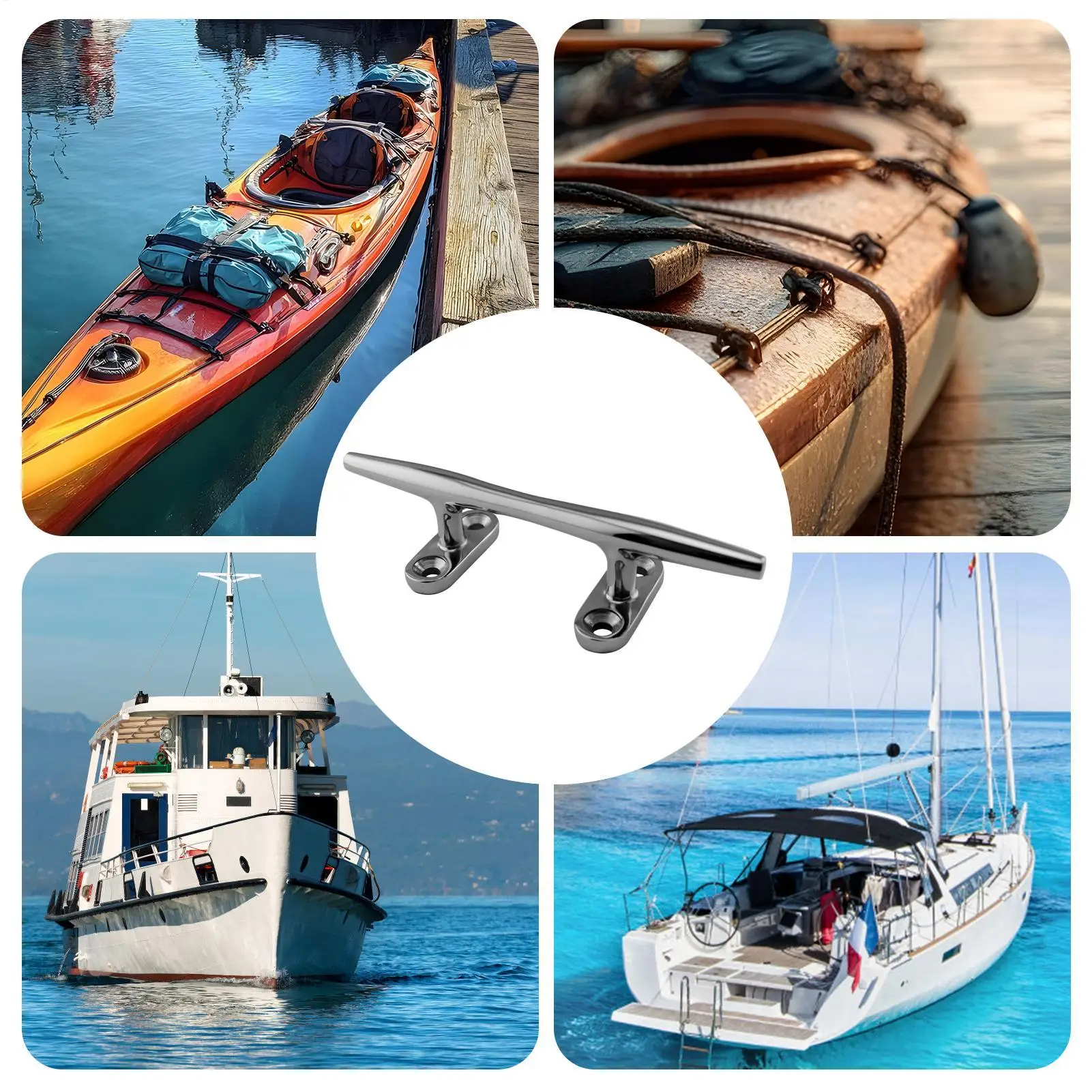 Boat Cleat Marine Grade Stainless Steel Mooring Rope Cleat For Kayak Canoe Small Yacht Dock Mooring Tie Down Fishing Sailing
Boat Cleat Marine Grade Stainless Steel Mooring Rope Cleat For Kayak Canoe Small Yacht Dock Mooring Tie Down Fishing Sailing