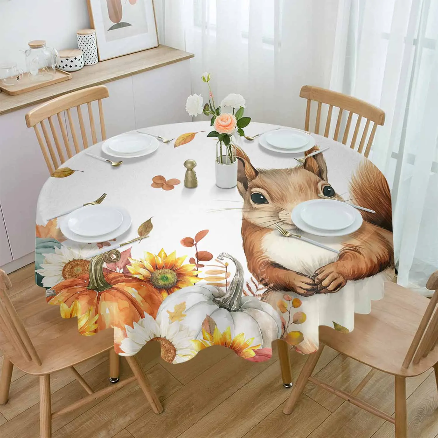 Autumn Pumpkin Sunflower Squirrel Waterproof Tablecloth Wedding Holiday Table Cloth Dining Table Cover Tea Table Cloth
Autumn Pumpkin Sunflower Squirrel Waterproof Tablecloth Wedding Holiday Table Cloth Dining Table Cover Tea Table Cloth