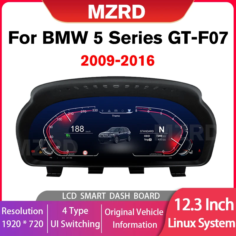 MZRD 12,3-дюймовый цифровой комплект приборов для BMW 5 серии GT-F07 2009-2016 CIC/NBT Linux, система спидометра, приборная панель автомобиля
MZRD 12,3-дюймовый цифровой комплект приборов для BMW 5 серии GT-F07 2009-2016 CIC/NBT Linux, система спидометра, приборная панель автомобиля