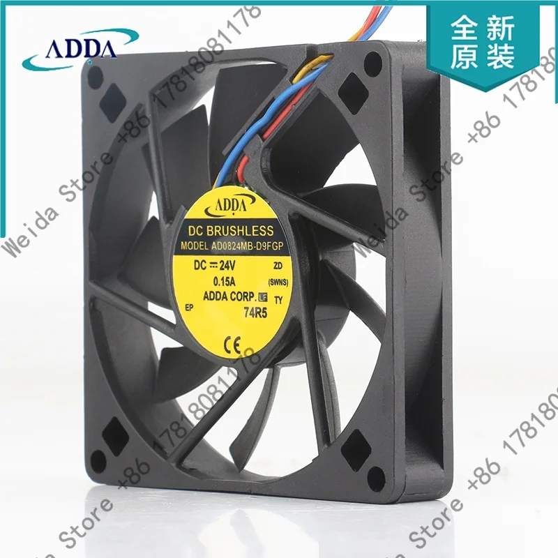 Cooling fan Original ADDA 5V 12V 48V AC EC 8015 80X80X15MM 8CM Stage lighting inverter four-wire plug AD0824MB-D9FGP DC24V 0.15A
Cooling fan Original ADDA 5V 12V 48V AC EC 8015 80X80X15MM 8CM Stage lighting inverter four-wire plug AD0824MB-D9FGP DC24V 0.15A