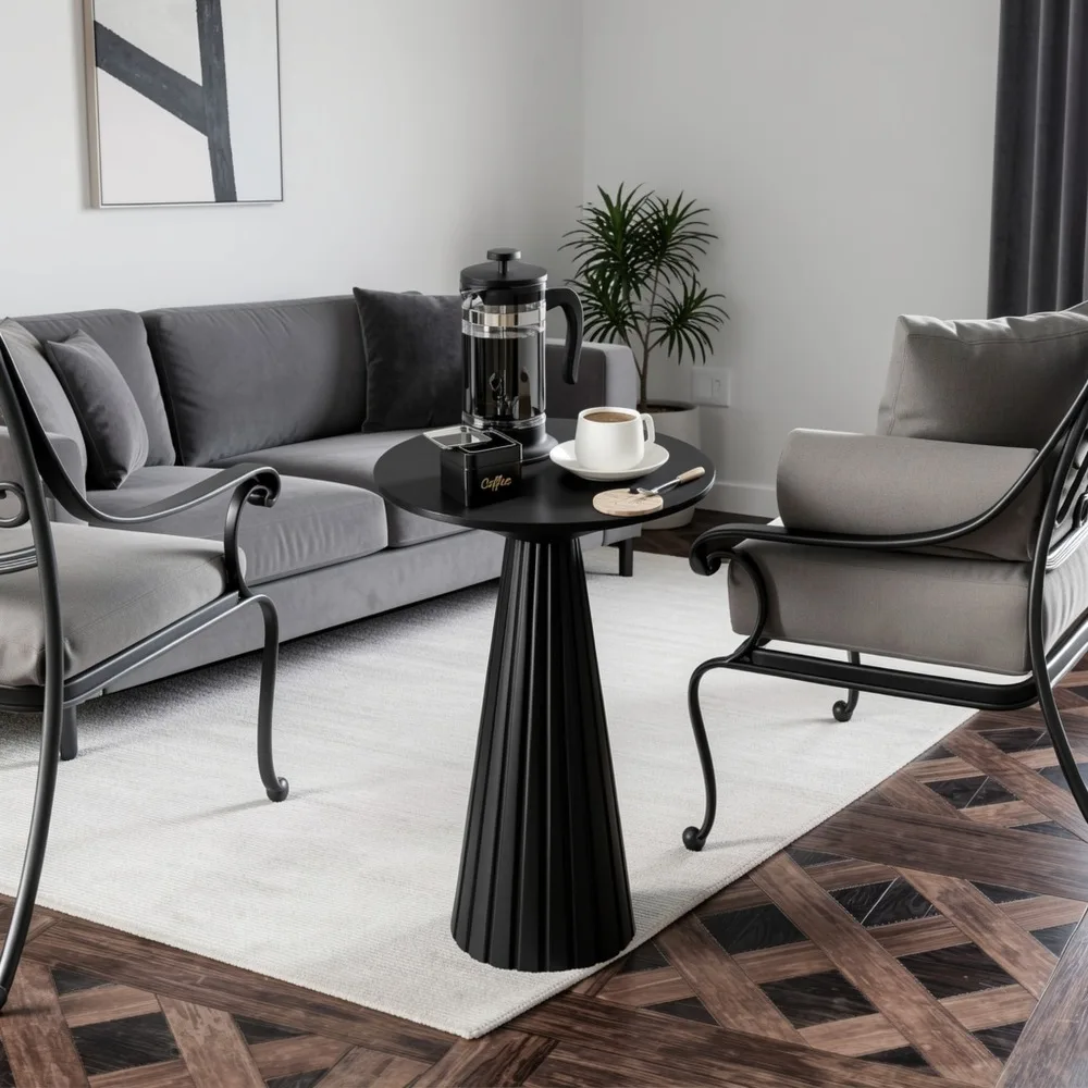 Pedestal Small Drink Table Round Martini Table Plant Stand End Table for Small Space Living Room, Bedroom, Black
Pedestal Small Drink Table Round Martini Table Plant Stand End Table for Small Space Living Room, Bedroom, Black