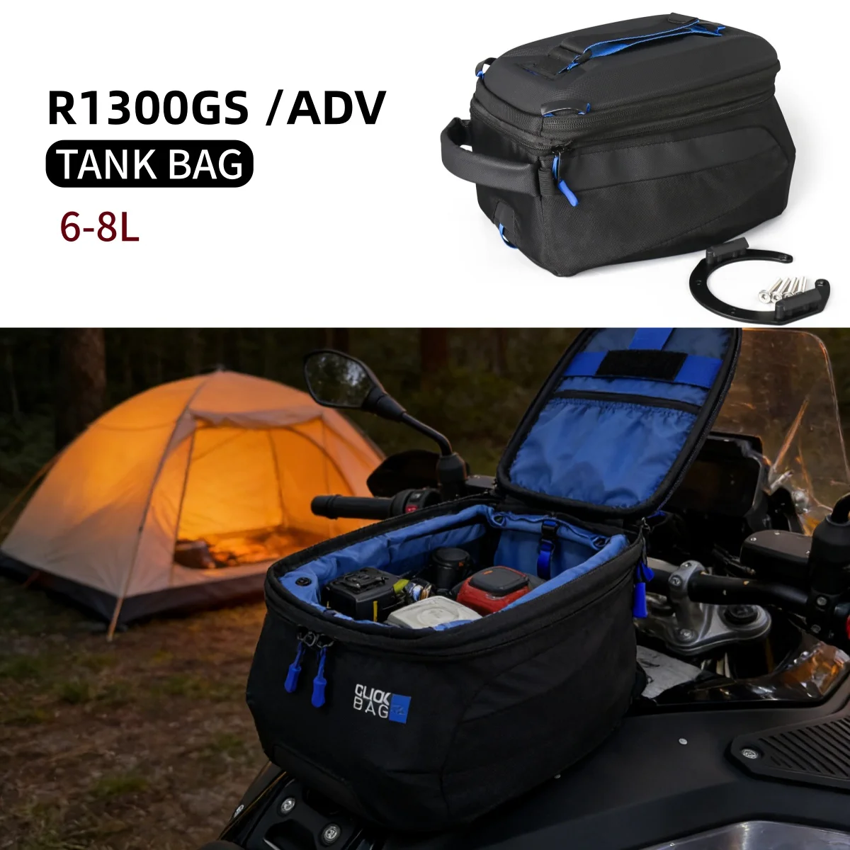 Сумка на бак для мотоцикла BMW R1300GS R 1300 GS R1300 GS Adventure, 6-8 л, быстросъемная, для хранения, 2023-2025 гг.
Сумка на бак для мотоцикла BMW R1300GS R 1300 GS R1300 GS Adventure, 6-8 л, быстросъемная, для хранения, 2023-2025 гг.