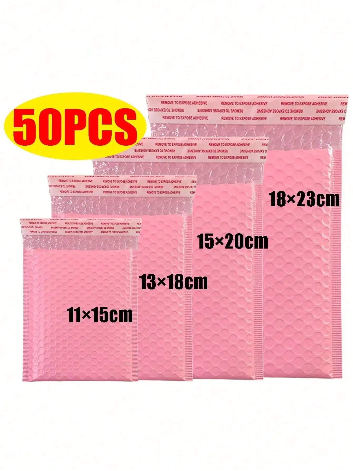 40/20/10pcs Pink Composite Pearlescent Film Bubble Bags, Pink Clothing Packaging Express Bags, Thickened Envelope Foam
40/20/10pcs Pink Composite Pearlescent Film Bubble Bags, Pink Clothing Packaging Express Bags, Thickened Envelope Foam