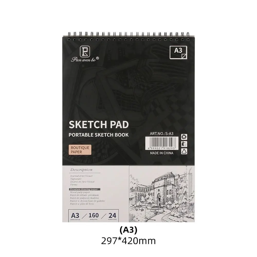 Professional A3/A4/A5 Coil Sketchbook 24 Sheets Spiral Bound Thick Drawing Paper Eco-Friendly Acid Free Artist Sketch Pad Sketch
Professional A3/A4/A5 Coil Sketchbook 24 Sheets Spiral Bound Thick Drawing Paper Eco-Friendly Acid Free Artist Sketch Pad Sketch