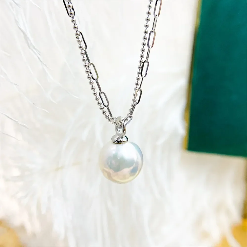DIY Pearl Accessories S925 Sterling Silver Set Chain Empty Holder Gold Silver Pendant with Silver Chain Matching 8-13mm Circle
DIY Pearl Accessories S925 Sterling Silver Set Chain Empty Holder Gold Silver Pendant with Silver Chain Matching 8-13mm Circle