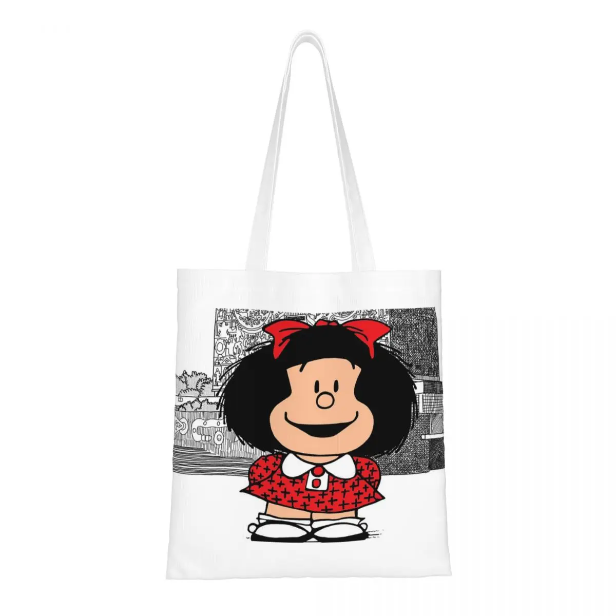 Mafalda Canvas Tote Bag Reusable Large Capacity Grocery Bag for Unisex Student Bags
Mafalda Canvas Tote Bag Reusable Large Capacity Grocery Bag for Unisex Student Bags