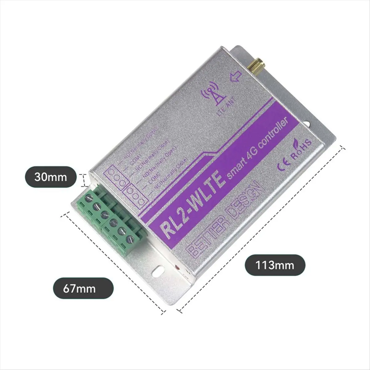 B21B RL2 4G Smart Controller Relay Switch Timer SMS App Remote Control Home Appliance Door Gate Opener Controller-EU Plug
B21B RL2 4G Smart Controller Relay Switch Timer SMS App Remote Control Home Appliance Door Gate Opener Controller-EU Plug