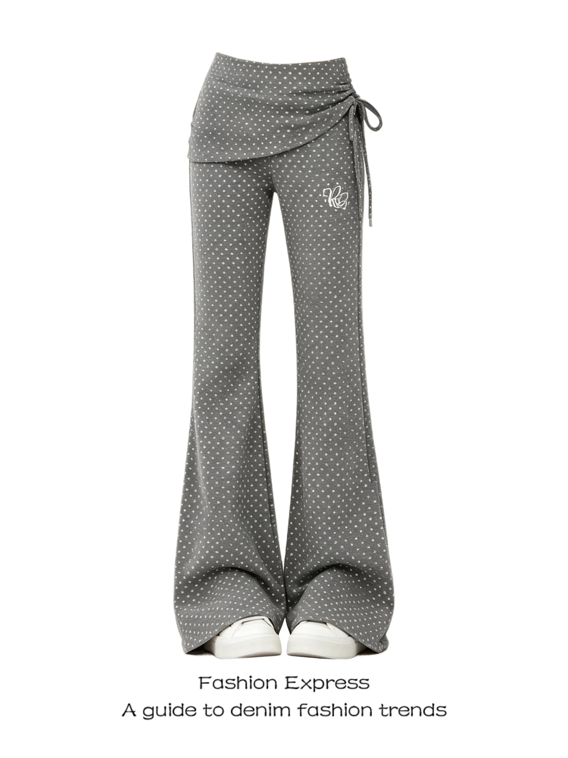 Slim Fit Polka Dot Print High Waist Bell Bottom Casual Pants Women's Summer Fashion Thin Sporty Thin Straight Leg Trousers
Slim Fit Polka Dot Print High Waist Bell Bottom Casual Pants Women's Summer Fashion Thin Sporty Thin Straight Leg Trousers