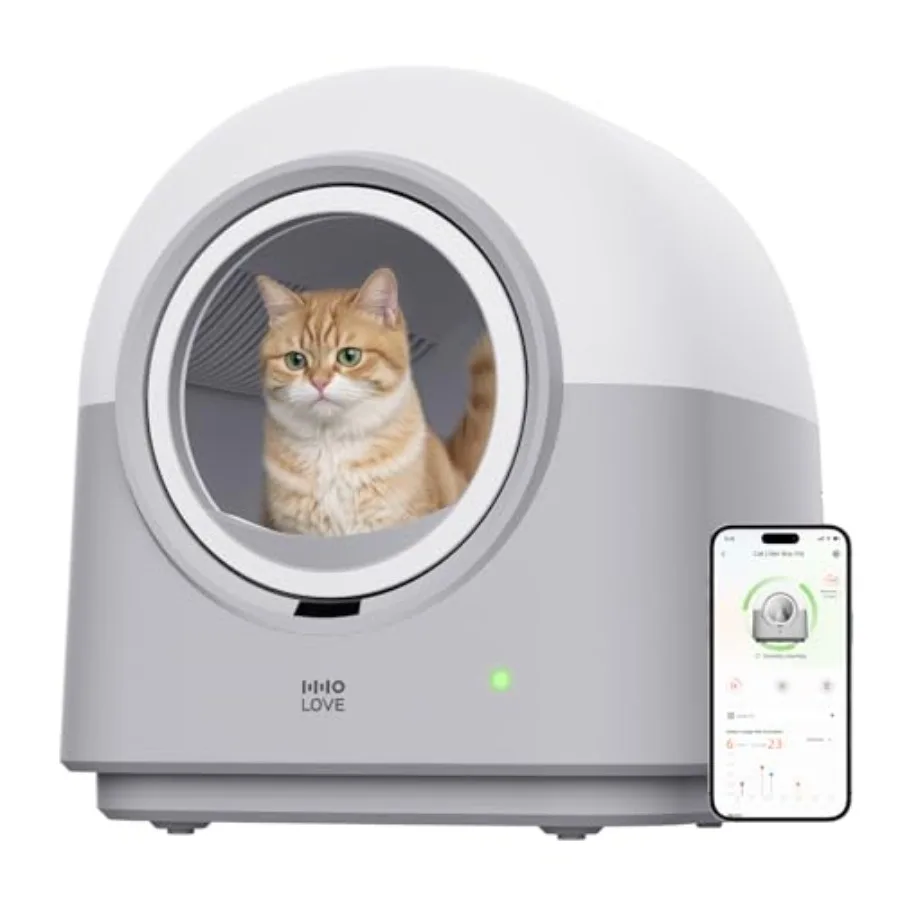 TYPro Self Cleaning Cat Litter Box Automatic Hands-Free Smart Robot for Multiple Cats with APP Control Black Odor Elimination B
TYPro Self Cleaning Cat Litter Box Automatic Hands-Free Smart Robot for Multiple Cats with APP Control Black Odor Elimination B