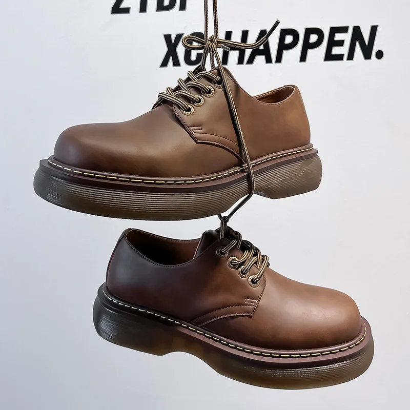 Vintage Mens Leather Casual Shoes Luxury Handmade Quality Comfortable 2026 Autumn Round Toe British Style Outdoor Shoes for Male
Vintage Mens Leather Casual Shoes Luxury Handmade Quality Comfortable 2026 Autumn Round Toe British Style Outdoor Shoes for Male