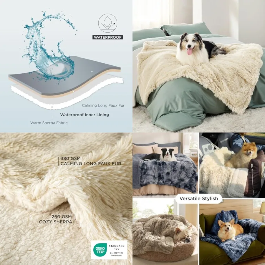 Dog Blankets for Large Dogs, Fluffy Waterproof Dog Blanket for Couch Protector and Bed Washable, Fuzzy Faux Fur Pet Throw Blank
Dog Blankets for Large Dogs, Fluffy Waterproof Dog Blanket for Couch Protector and Bed Washable, Fuzzy Faux Fur Pet Throw Blank