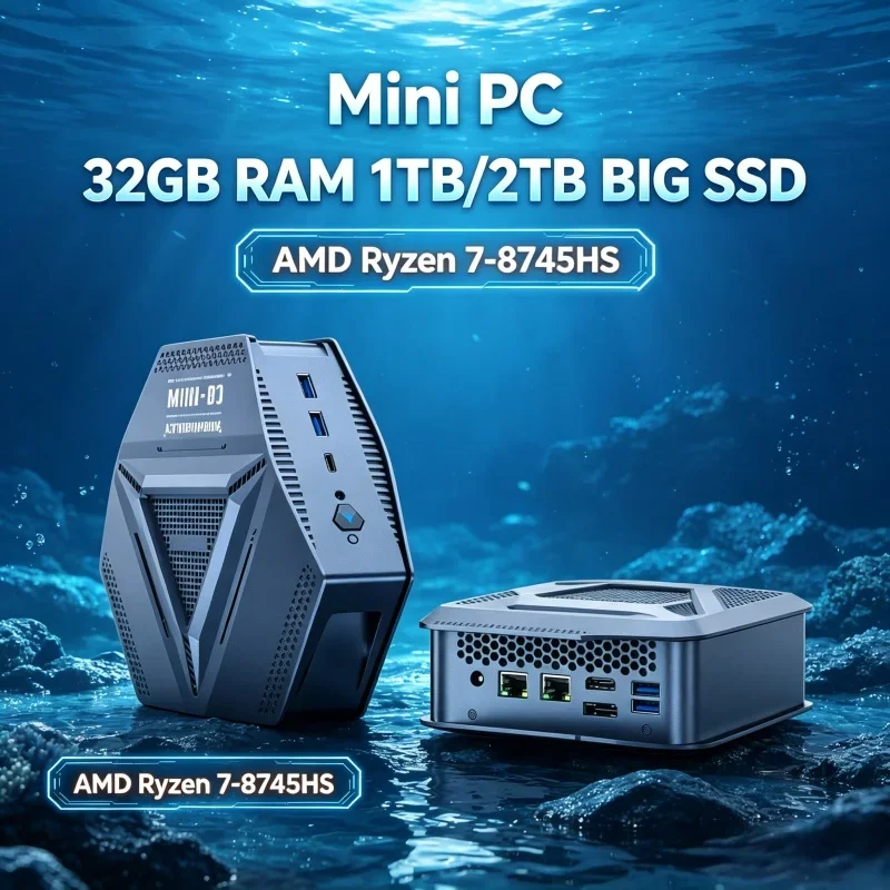 AMD R7 8745HS Mini Barebone NAS Workstation Dual 2.5G LAN Dual NVMe SSD Slot DDR5 Type-C File Storage Desktop Computer
AMD R7 8745HS Mini Barebone NAS Workstation Dual 2.5G LAN Dual NVMe SSD Slot DDR5 Type-C File Storage Desktop Computer