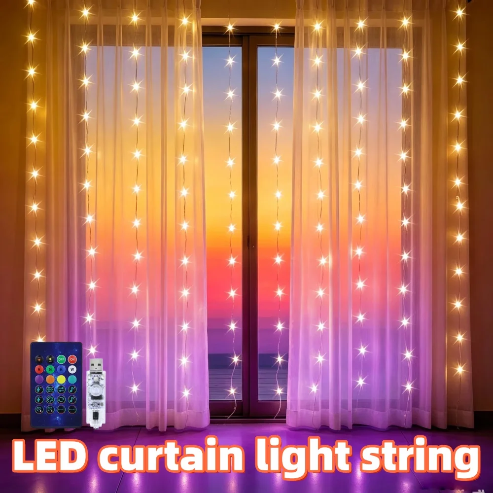 2M Curtains Garland on The Window Battery Power USB Wedding Party Fairy Lights Holiday Christmas Room Decoration LED Lights
2M Curtains Garland on The Window Battery Power USB Wedding Party Fairy Lights Holiday Christmas Room Decoration LED Lights