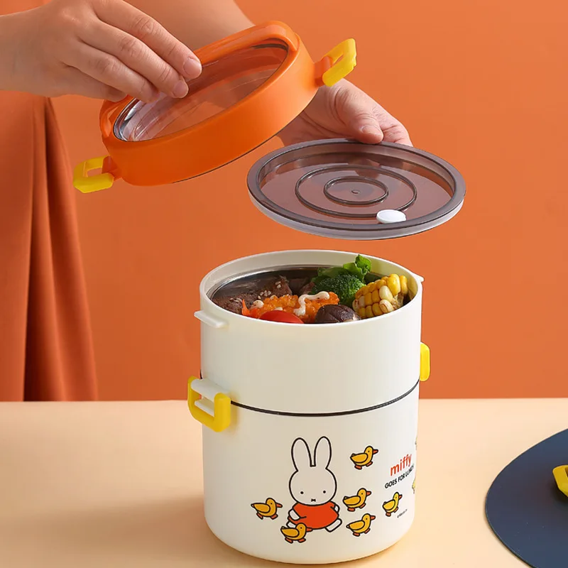 Miffy Lunch Box Cartoon Round Double-layer Stainless Steel Lunch Box Adult Student Portable Picnic Lunch Box Christmas Gift
Miffy Lunch Box Cartoon Round Double-layer Stainless Steel Lunch Box Adult Student Portable Picnic Lunch Box Christmas Gift