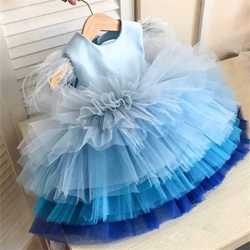 Baby Girls Iight Blue Puffy Tulle Made Layered Feathers Little Girl Dresses for Wedding Child Infant Baby Girls Pageant Dresses
Baby Girls Iight Blue Puffy Tulle Made Layered Feathers Little Girl Dresses for Wedding Child Infant Baby Girls Pageant Dresses