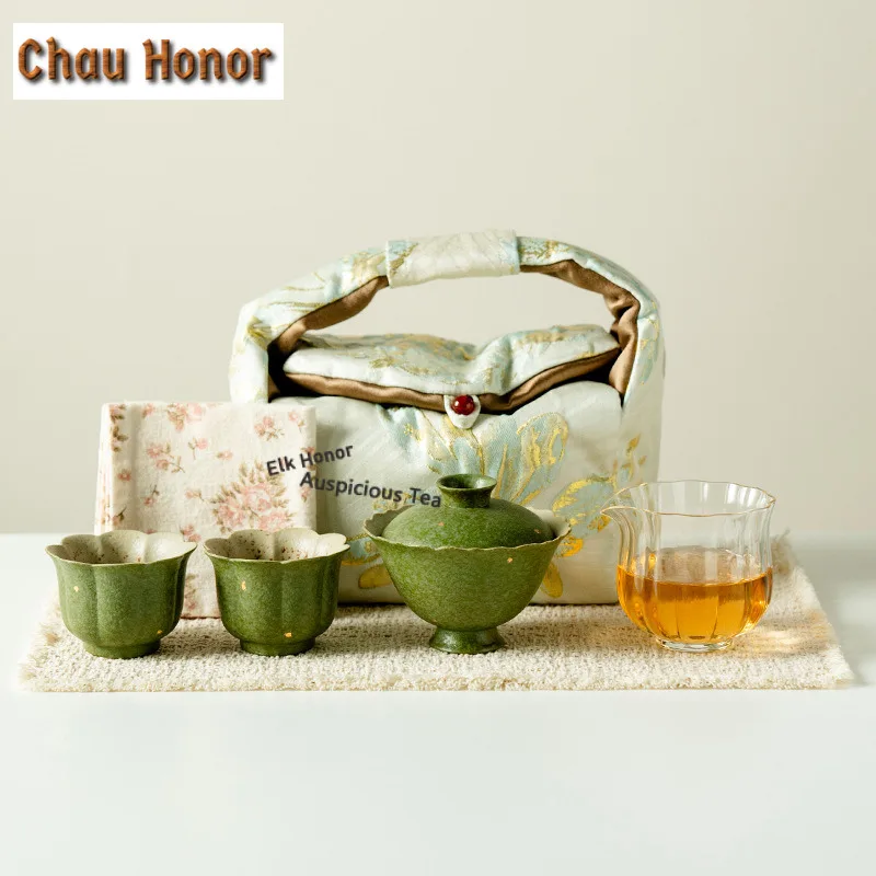 Green Tangerine Gold Sprinkle Travel Tea Set Kit Vintage 1 Pot 2 Cups Tea Maker Organizer Portable Outdoor Teaset Handbag Craft
Green Tangerine Gold Sprinkle Travel Tea Set Kit Vintage 1 Pot 2 Cups Tea Maker Organizer Portable Outdoor Teaset Handbag Craft