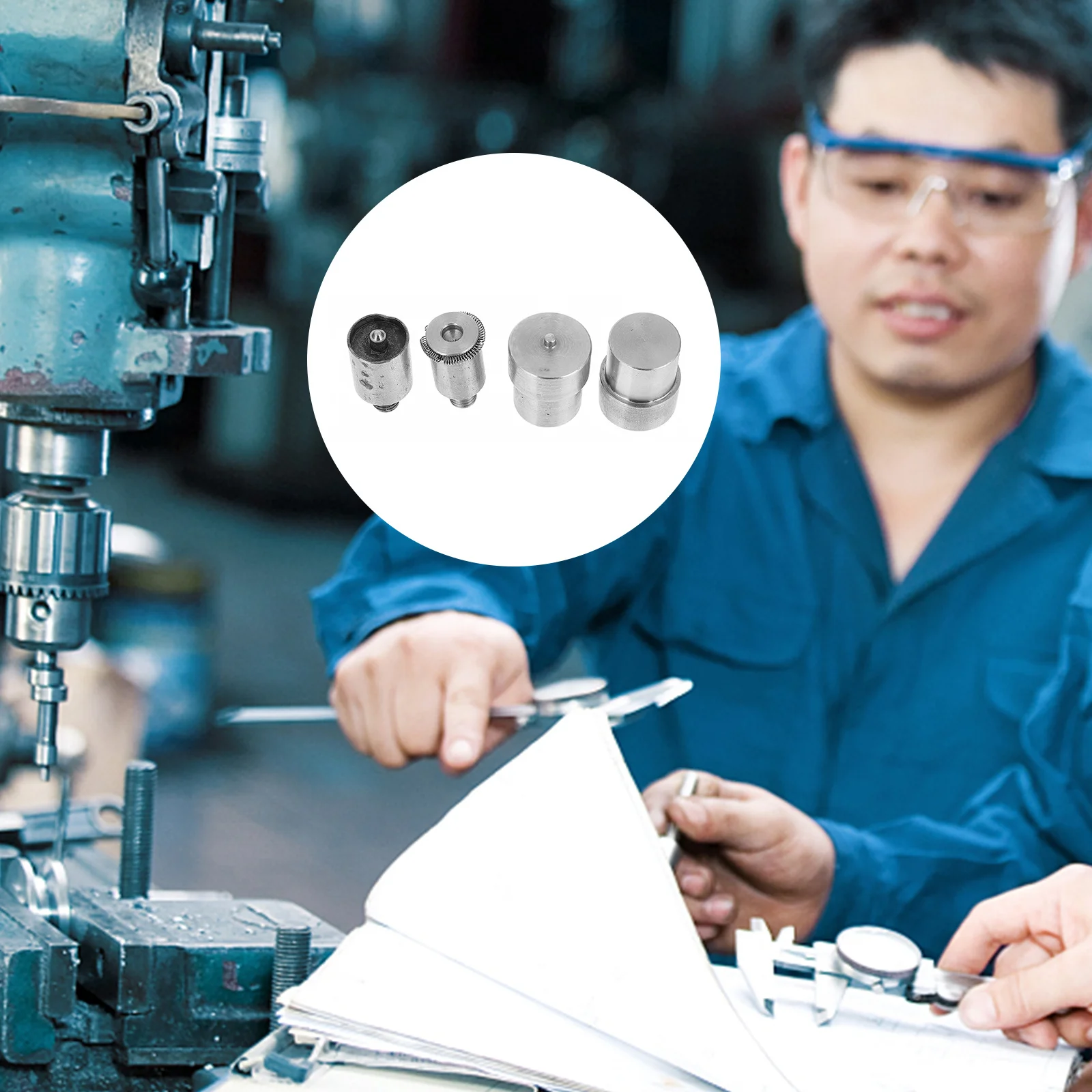 4Pcs Snap Button Die Mold Hand Press Machine Setter Steel Snap Fastener Tool Mold for Reliable Use Hand Press Machine Setter
4Pcs Snap Button Die Mold Hand Press Machine Setter Steel Snap Fastener Tool Mold for Reliable Use Hand Press Machine Setter