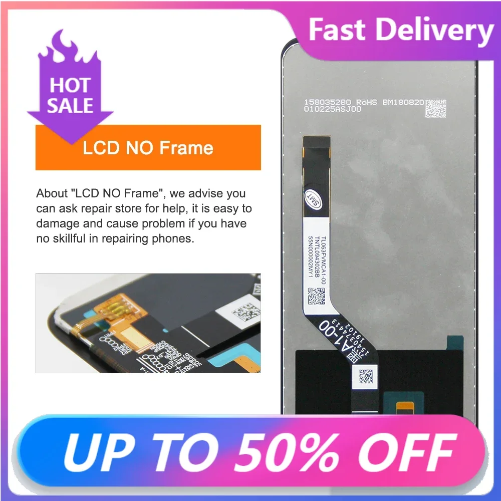 6.3" For Xiaomi Redmi Note 7 LCD Display + Frame Touch Digitizer Assembly For Redmi Note7 Pro Screen M1901F7G M1901F7H Fast Deli