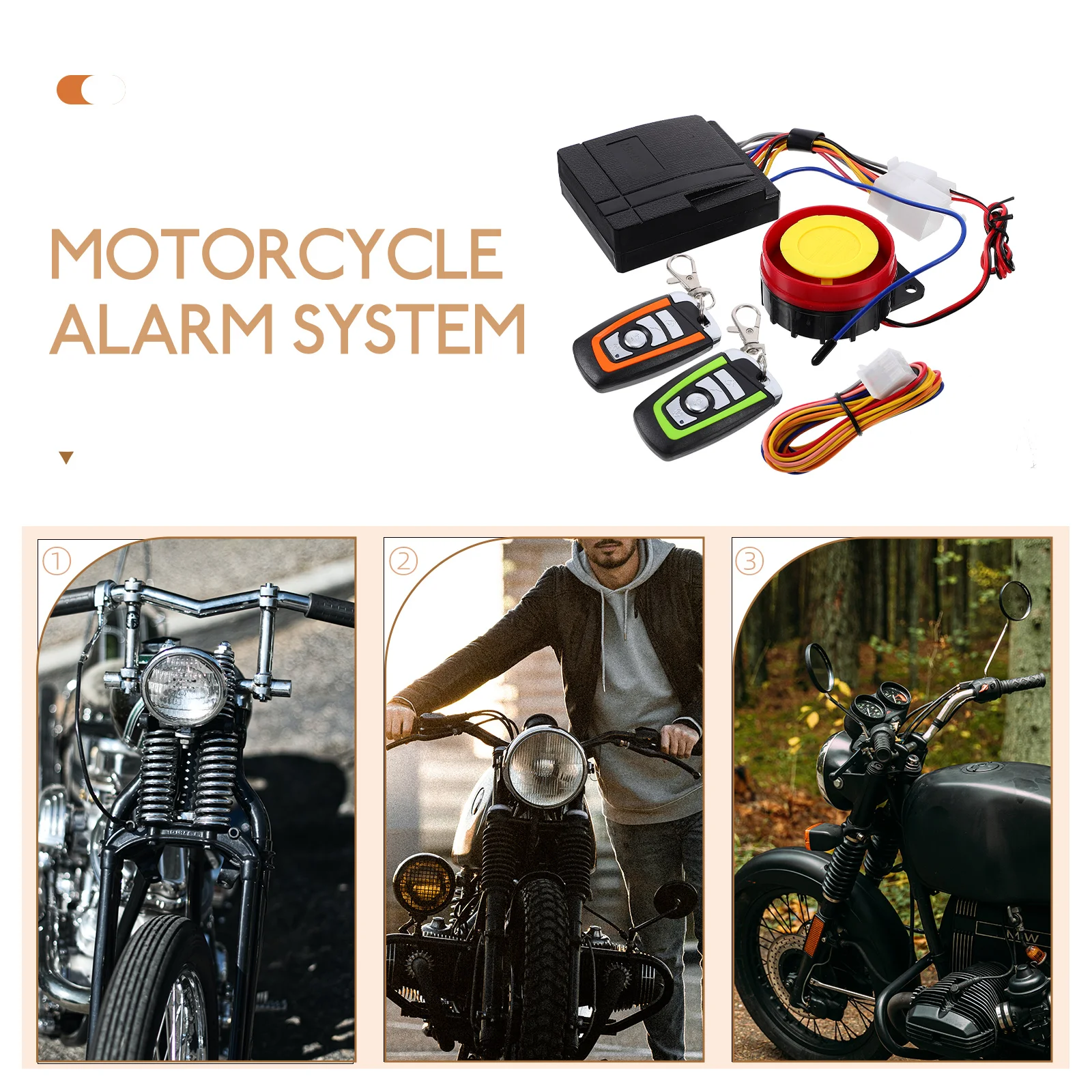 Motorcycle Anti-theft Alarm System Remote Control Security Start Suite High Sensitivity Sensor Easy Operation Locating Dark
Motorcycle Anti-theft Alarm System Remote Control Security Start Suite High Sensitivity Sensor Easy Operation Locating Dark