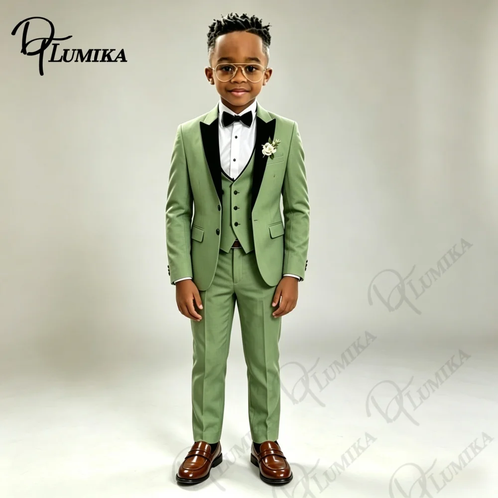 Green Boys Suit Jacket Vest Pants Set with Bowtie Tie Peak Lapel Blazer Kids Formal Tuxedo for Wedding Party Stage Performance
Green Boys Suit Jacket Vest Pants Set with Bowtie Tie Peak Lapel Blazer Kids Formal Tuxedo for Wedding Party Stage Performance