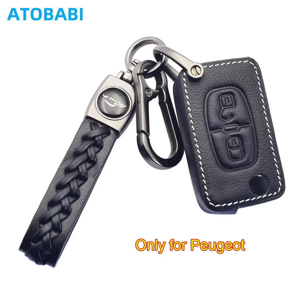 Leather Car Key Cover Flip Remote Fobs Shell Cases Protector Bag Auto Accessories For Peugeot 308 3008 5008 307 207 4007 RCZ 408
Leather Car Key Cover Flip Remote Fobs Shell Cases Protector Bag Auto Accessories For Peugeot 308 3008 5008 307 207 4007 RCZ 408