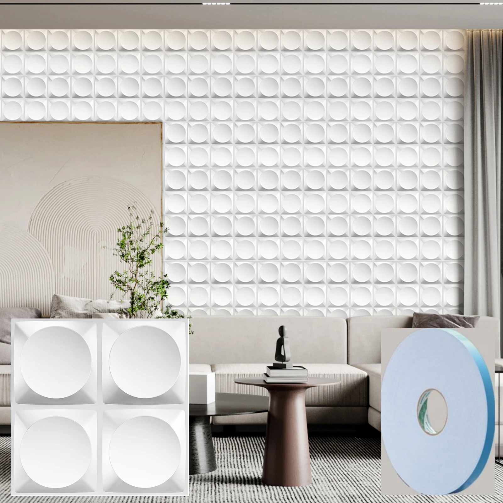 3D wall panels, ideal for interior wall decoration in living rooms, bedrooms, hotels, and offices; adhesive tape included
3D wall panels, ideal for interior wall decoration in living rooms, bedrooms, hotels, and offices; adhesive tape included