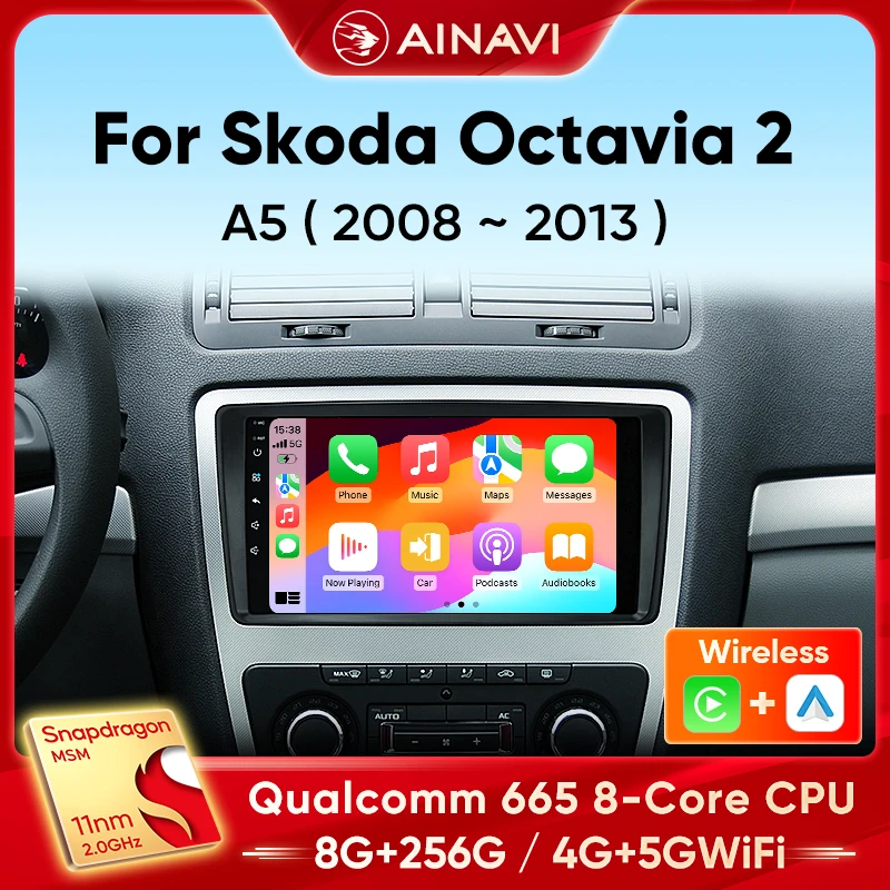 Ainavi Car Radio For Skoda Octavia A5 2 2008 2009 2010 2011 2012 2013 Wireless Carplay Android Auto Car Multimedia Player 2 Din
Ainavi Car Radio For Skoda Octavia A5 2 2008 2009 2010 2011 2012 2013 Wireless Carplay Android Auto Car Multimedia Player 2 Din