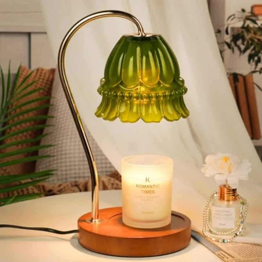 Dimmable Candle Warmer Lamp with Timer, Green Flower Candle Lamp Warmer for Jar Candles, Unique Women Mom Birthday Gifts Ideas,
Dimmable Candle Warmer Lamp with Timer, Green Flower Candle Lamp Warmer for Jar Candles, Unique Women Mom Birthday Gifts Ideas,