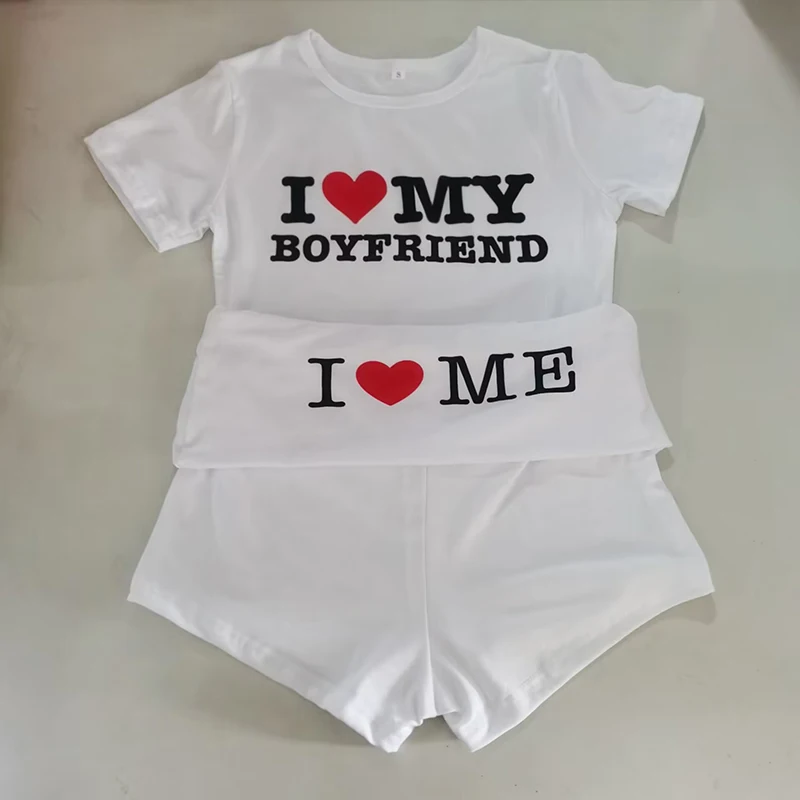 2023 Summer Women Clothing Set Short Sleeve T-shirt+shorts 2pcs Suit Letter Print Y2k Top Casual Loose Tracksuit Fashion Outfits
2023 Summer Women Clothing Set Short Sleeve T-shirt+shorts 2pcs Suit Letter Print Y2k Top Casual Loose Tracksuit Fashion Outfits