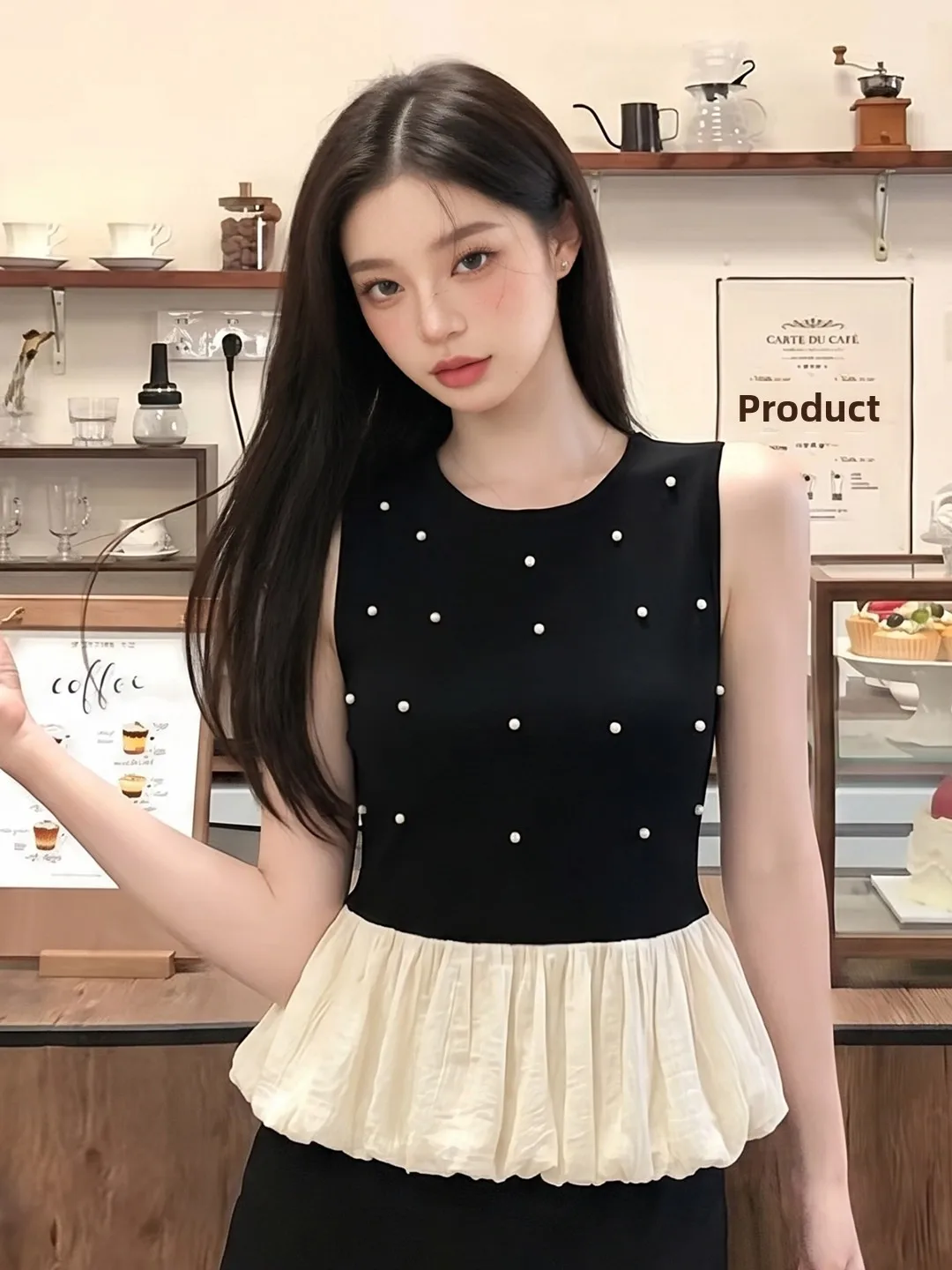 Sexy French Style round Neck Splice Color Block Sweet Lace Sleeveless Versatile Ageless Top Fashionable for Young Women
Sexy French Style round Neck Splice Color Block Sweet Lace Sleeveless Versatile Ageless Top Fashionable for Young Women