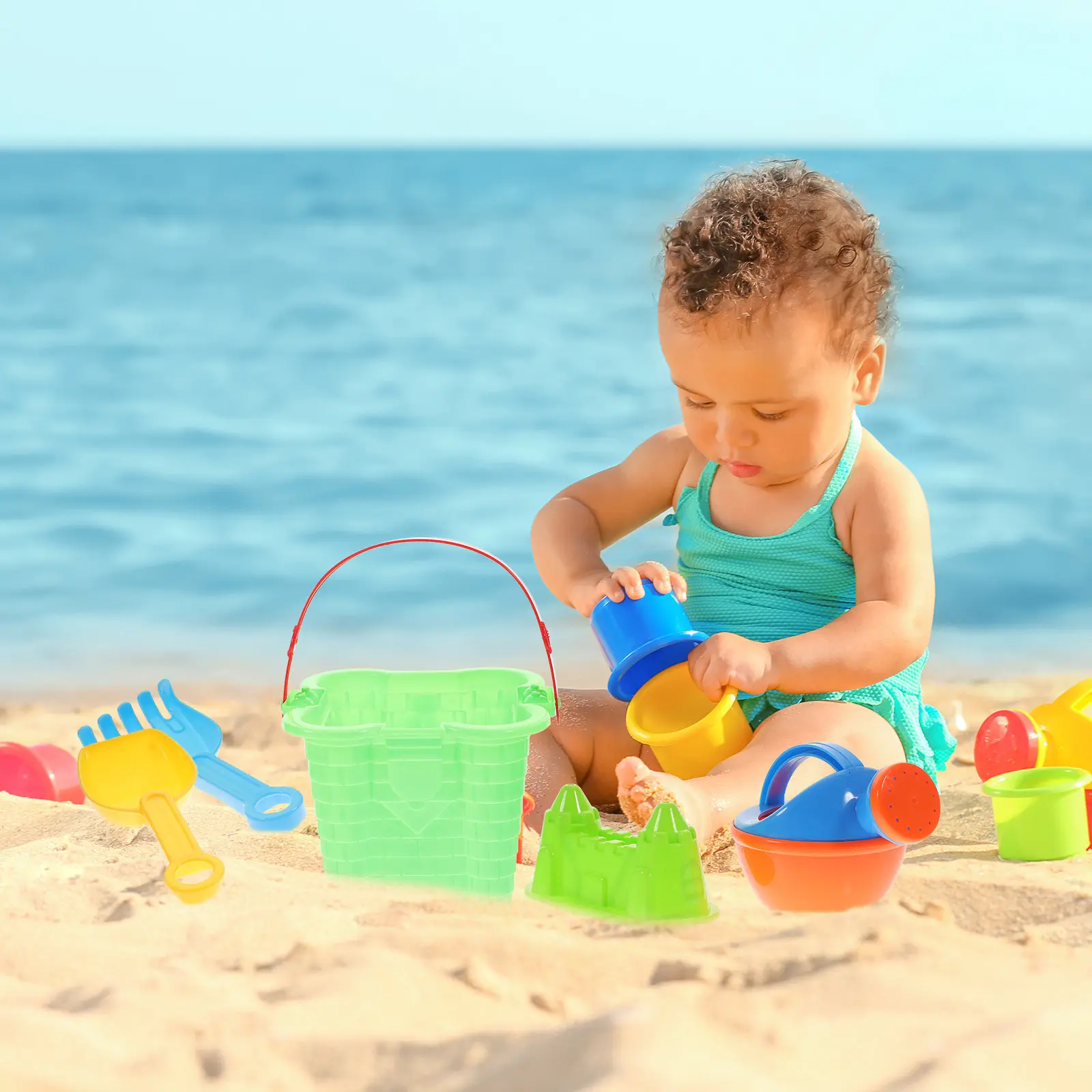 6Pcs Beach Playing Set Premium Plastic Sand Tools for Children Smooth Grip Shape Retention Sand Molds Bucket Shovel Kit Fun
6Pcs Beach Playing Set Premium Plastic Sand Tools for Children Smooth Grip Shape Retention Sand Molds Bucket Shovel Kit Fun